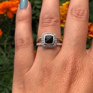 David Yurman Petite Albion Ring - Black Onyx